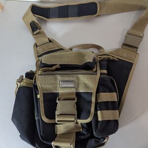 Maxpedition Tactical Sling Bag Black Tan EDC Shoulder Pack MOLLE Utility